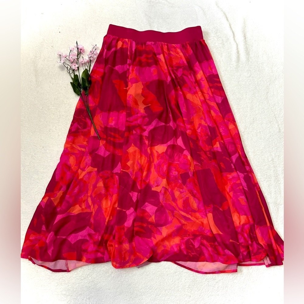 Torrid Chiffon Floral Pull-On Maxi Undershort Skirt - Size 00 (US 10/30")